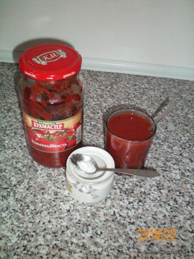 томатный сок из пасты