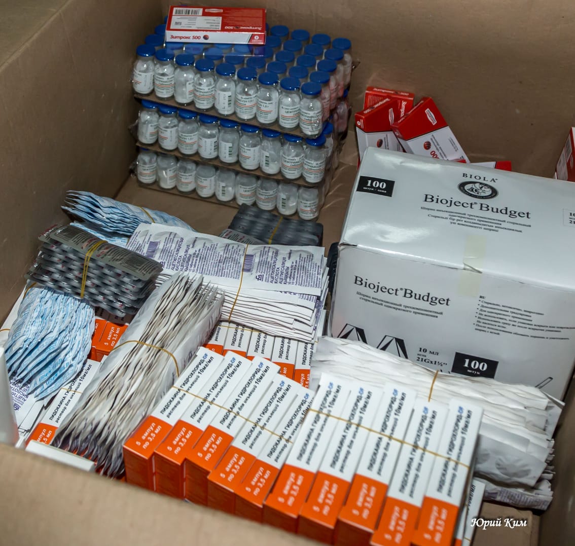 Лекарства от пневмонии и коронавируса раздают нуждающимся семьям в Жамбылской области