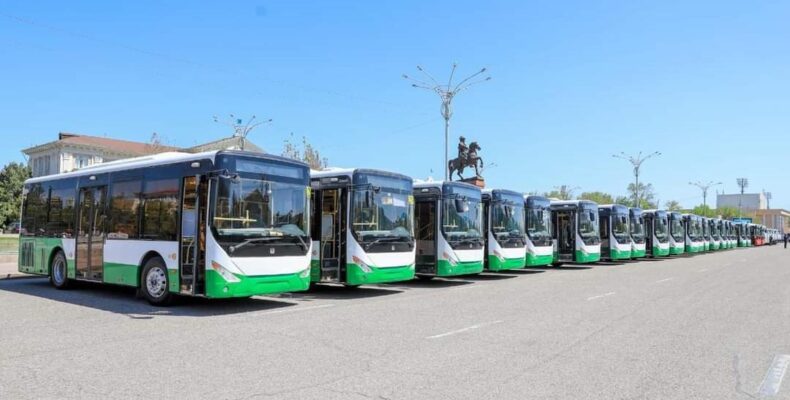 Новые автобусы курсируют по Таразу
