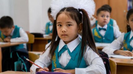 Дети погибших при исполнении полицейских Тараза впервые пошли в школу